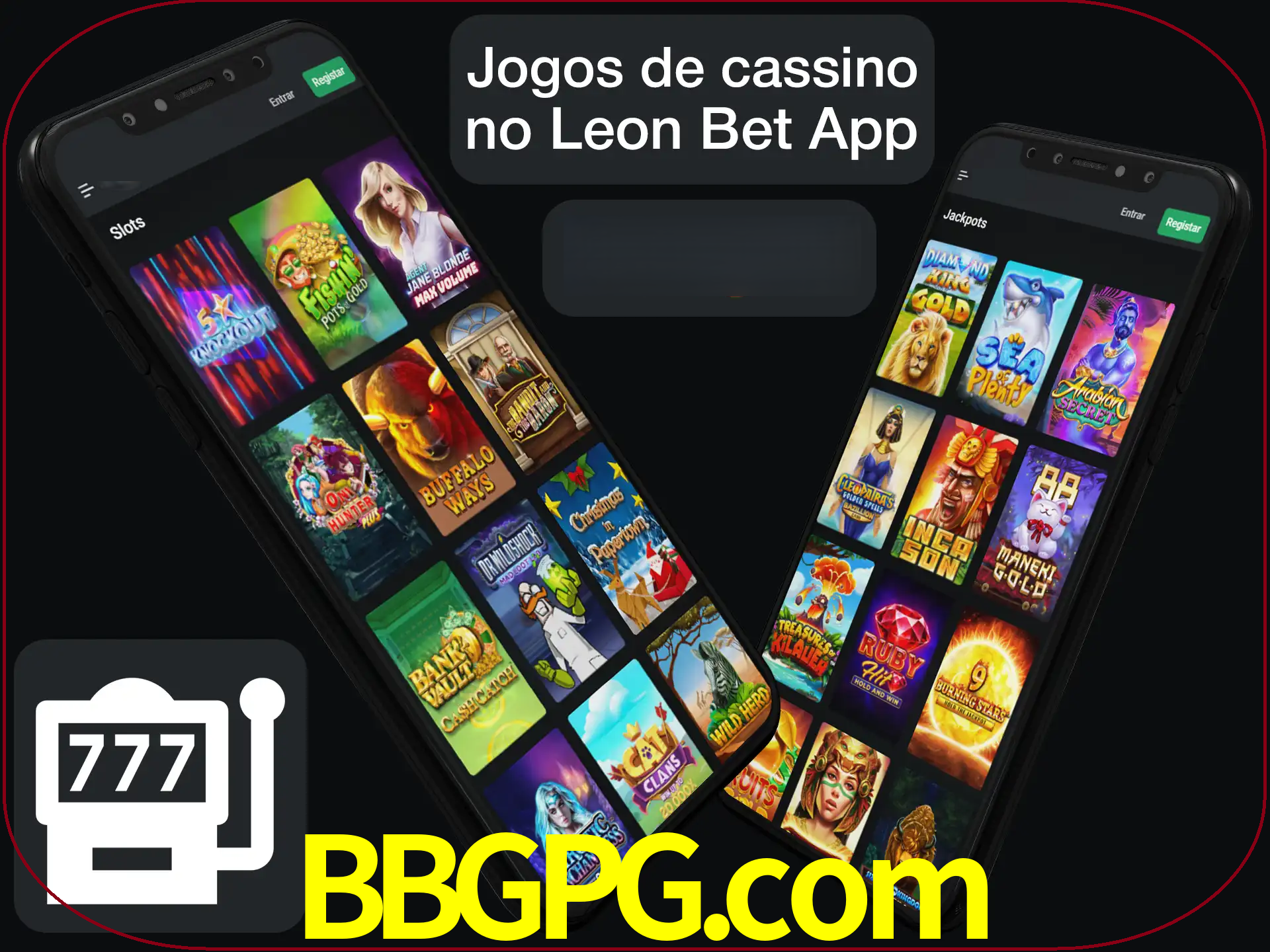 Escolha quais jogos de cassino jogar no app.