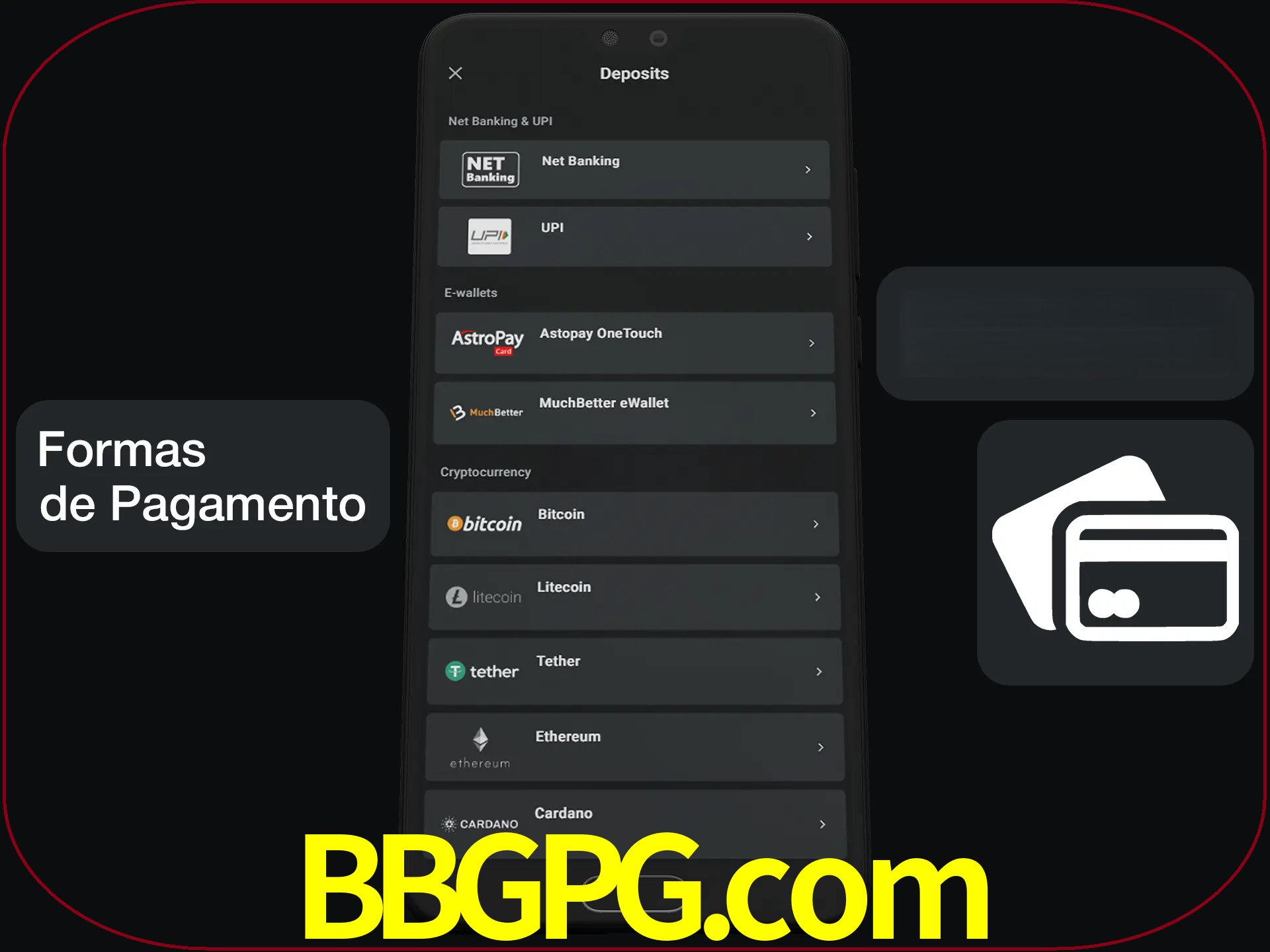 Escolha a forma de pagamento de sua preferência.