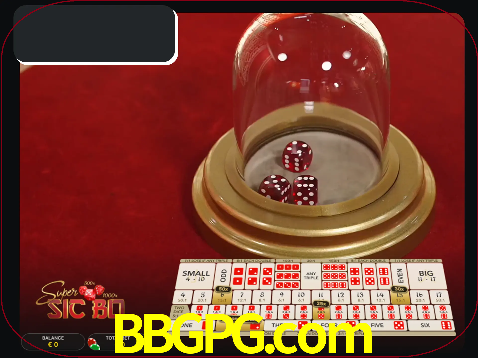Deixe os dados ao seu lado nos jogos da Sic Bo.